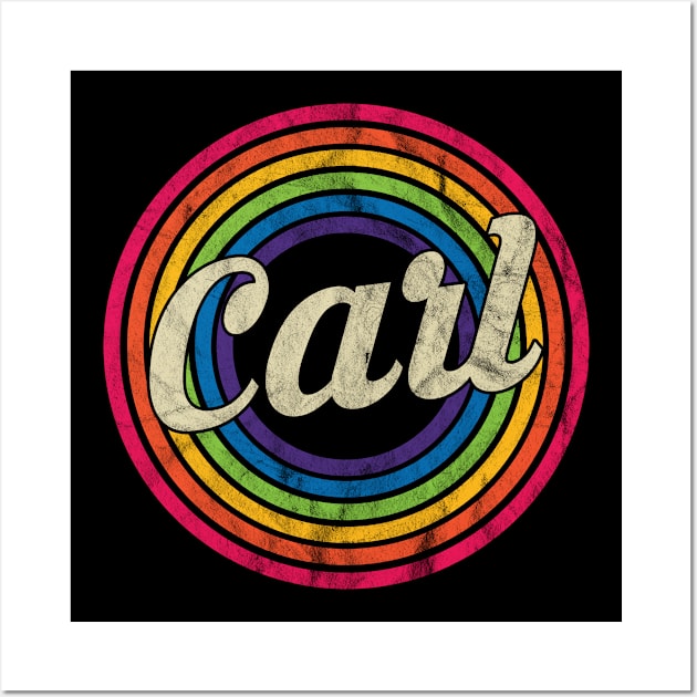 Carl - Retro Rainbow Faded-Style Wall Art by MaydenArt